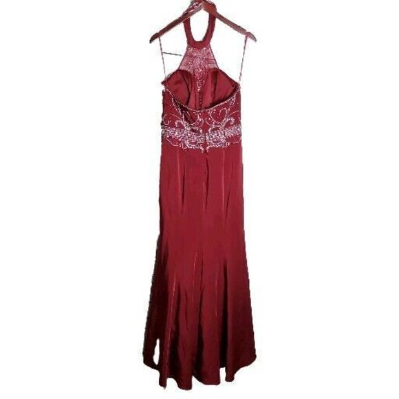 BICICI & COTY  Burgundy formal gown Size Large - Picture 8 of 13